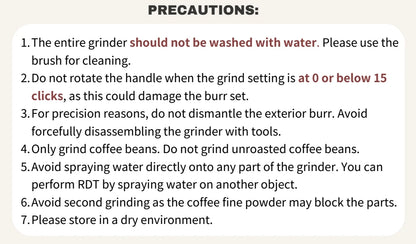 KINGrinder K4/K6 Manual Coffee Grinder — Portable 420 Stainless Steel Mill with 48mm Titanium-Plated Burr