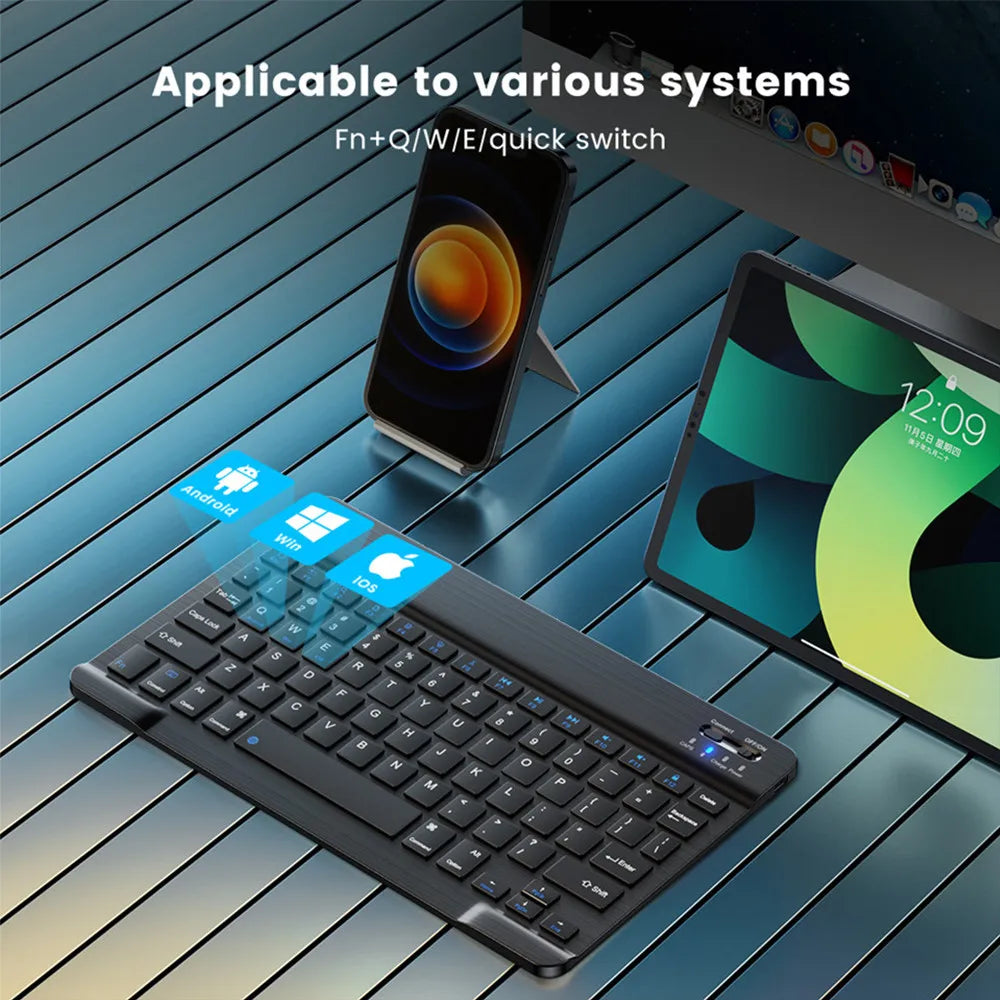 Bluetooth Wireless Keyboard & Mouse Set – Multi-Language Support for iOS, Android, Windows, iPad & Tablets