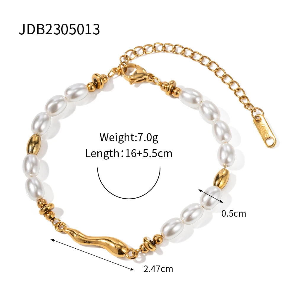 Uworld Stainless Steel Bead Chain Bangle Bracelet – Waterproof Gold Tone Fashion Jewelry for Men & Women, Trendy Statement Design
