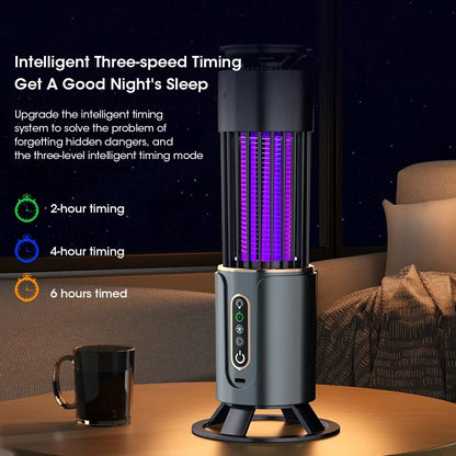 Mosquito Killer Lamp & USB Camping Lantern — Electric Insect Fly Trap with Timing Function for Outdoor Repellent