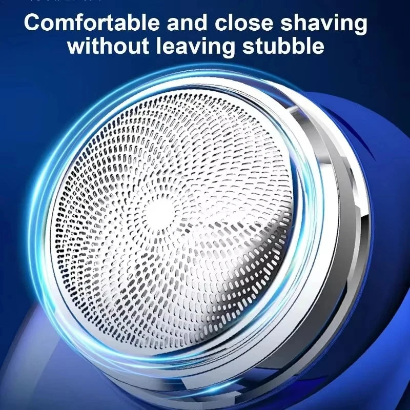 Waterproof Mini Electric Shaver – Portable Rechargeable Travel Beard & Facial Grooming Trimmer Tool