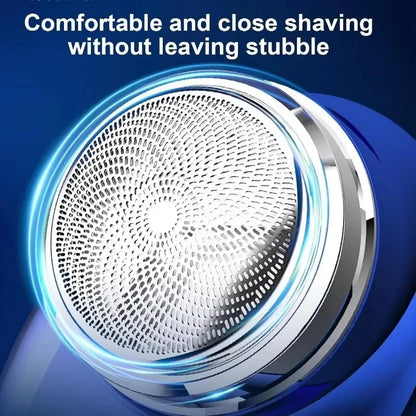 Waterproof Mini Electric Shaver – Portable Rechargeable Travel Beard & Facial Grooming Trimmer Tool