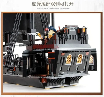 Pirates Black Pearl Ship Building Blocks – 1:1 Caribbean Adventure Boat Model Toy for Kids & Adults