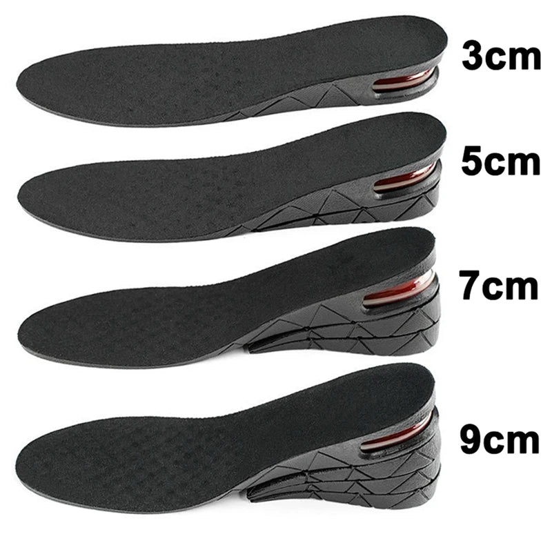 Height Increase Insoles with Air Cushion – Elevator Shoe Inserts for Men & Women, Adjustable 3-9cm Taller Footwear Lifts