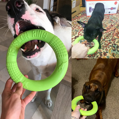 Dog Toy Training Ring Puller and Flying Disk – Interactive Chewing Toys for Puppies | Outdoor Game Supplies