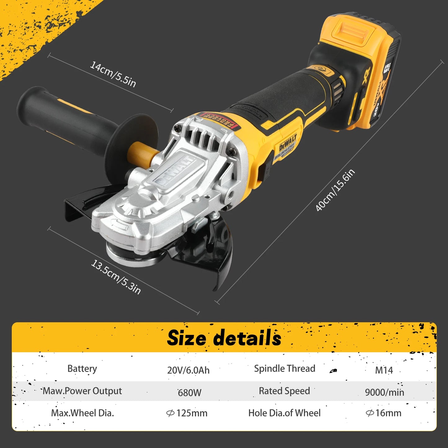 DEWALT DCG405FN 20V Brushless Angle Grinder – 125mm Cordless Cutting & Polishing Tool (Bare Tool)