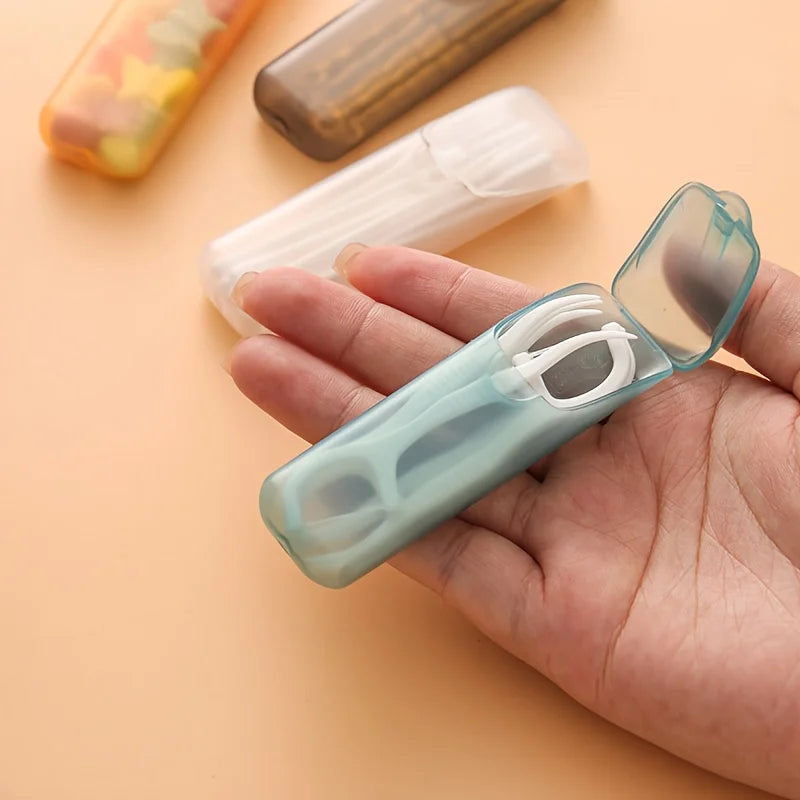 Portable Toothpick & Floss Storage Box – Travel Organizer for Small Items