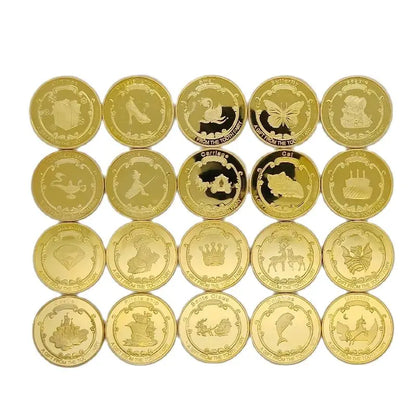 Tooth Fairy Gold Plated Commemorative Coin – Metal Keepsake Gift for Kids Tooth Collection