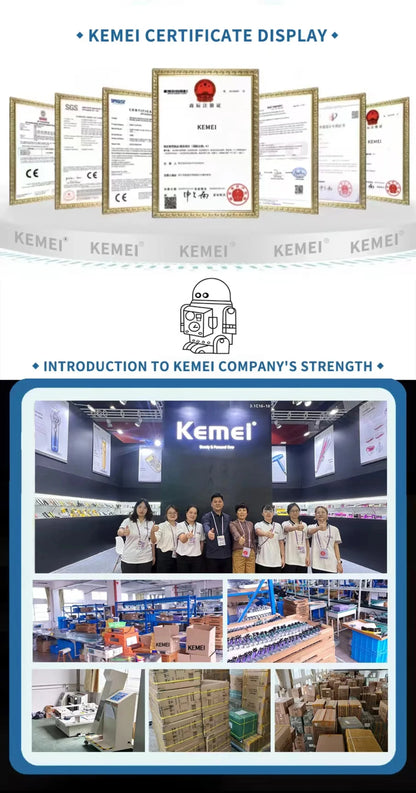 Kemei TX10 New Electric Shaver with LED Display Screen Rechargeable Hair Beard Razor Bald Head Shaving for Men