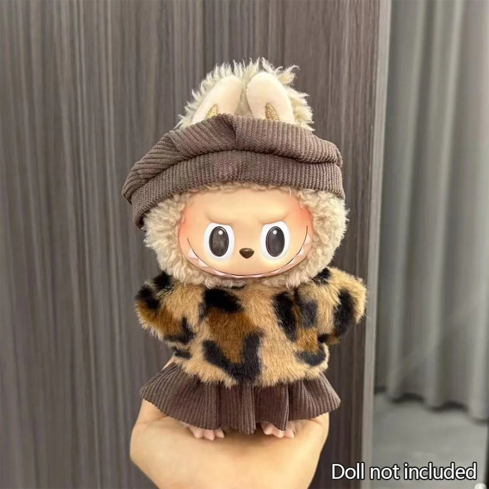 Mini Plush Doll Clothes Set – Kpop EXO Labubu V1 V2 Idol Doll Pit Strip Climbing Suit & Accessories, Clothing Gift
