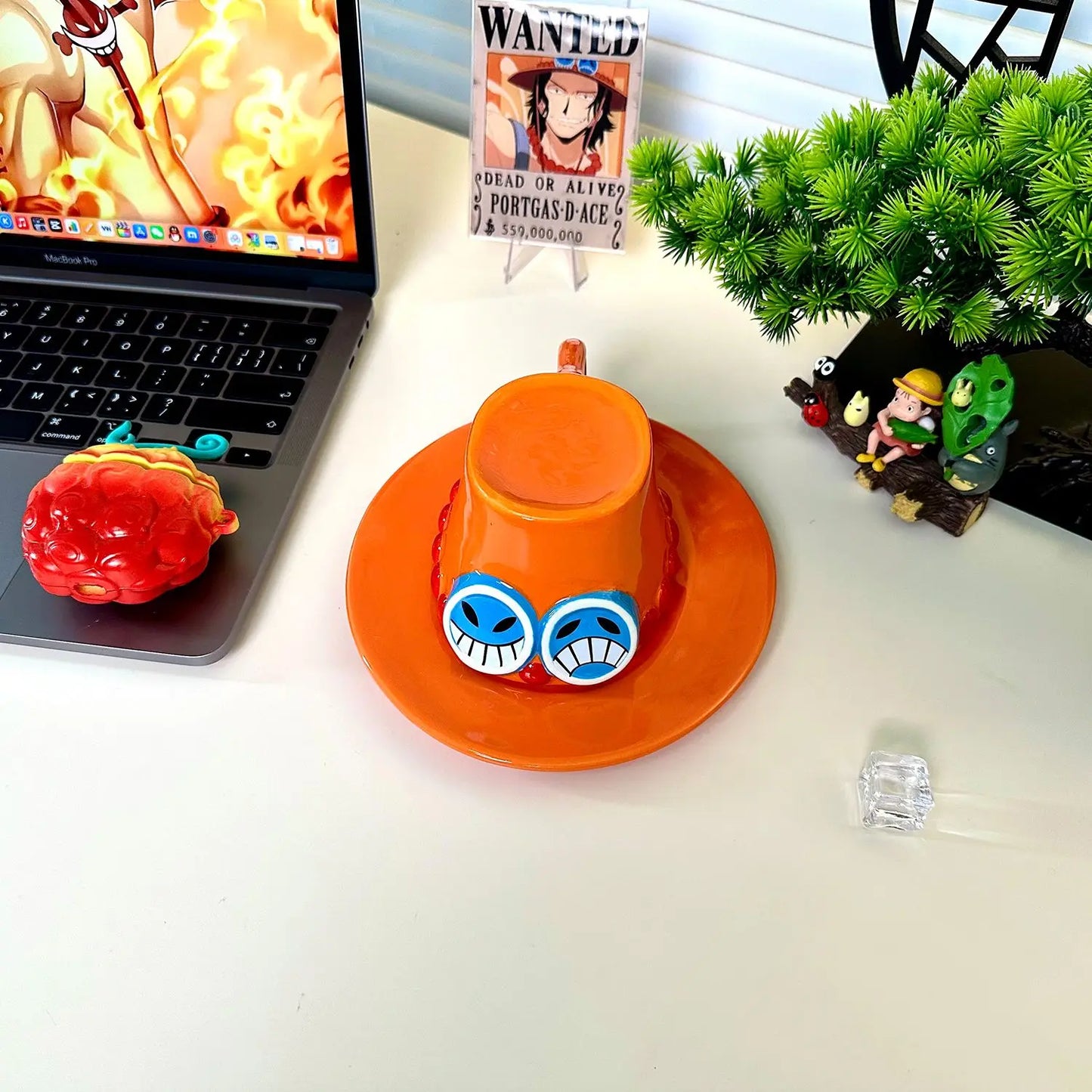 Anime Cosplay Ceramic Mug – Luffy, Ace & Sabo Three Brothers Hat-Shaped Coffee Cup for Parties