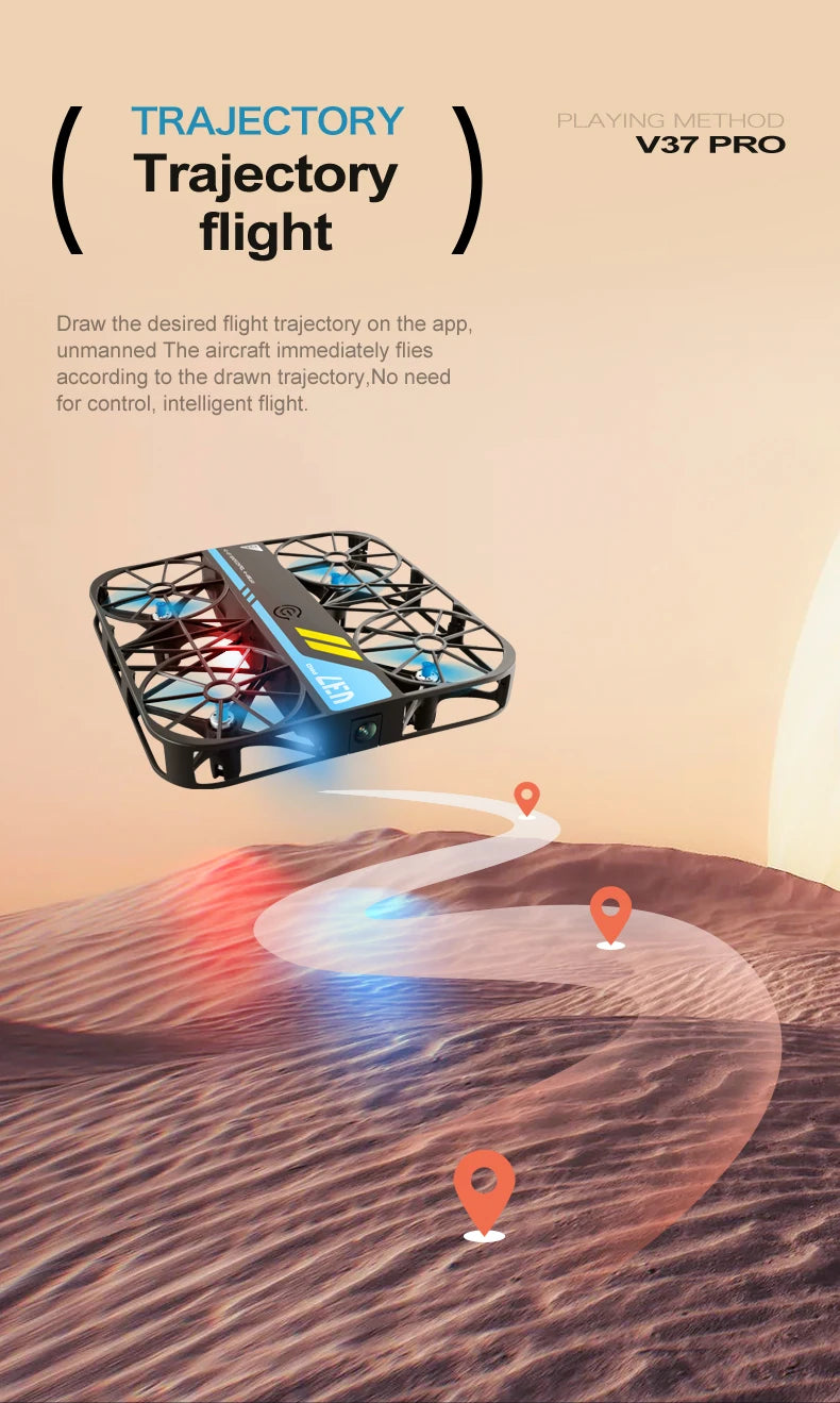 4DRC V37 Mini 8K Drone – Portable 4K HD WiFi FPV Quadcopter with Camera, RC Helicopter Toy & Family Gift