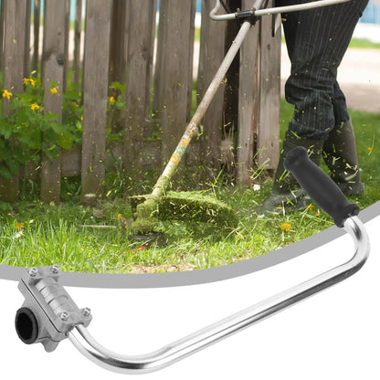 Ergonomic Trimmer Handlebar Auxiliary Handle – Non-Slip Stainless Steel Lawn Mower Grip for Lawn Care, Landscaping & Yard Trimming Tool Accessory