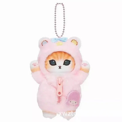 Kawaii Keychain Pendant – Cartoon Mofusand Shark Cat Cross-Dressing Doll, Backpack Decor & Toy