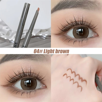 Silky Long-Lasting Waterproof Eyeliner Pencil – Natural Matte Wine Red Eye Makeup Pen