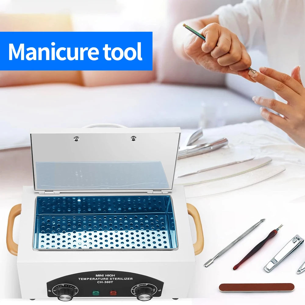 300W Metal Tools Sterilizer - High Temperature Dry Heat Sterilizer for All Metal Nail Tools