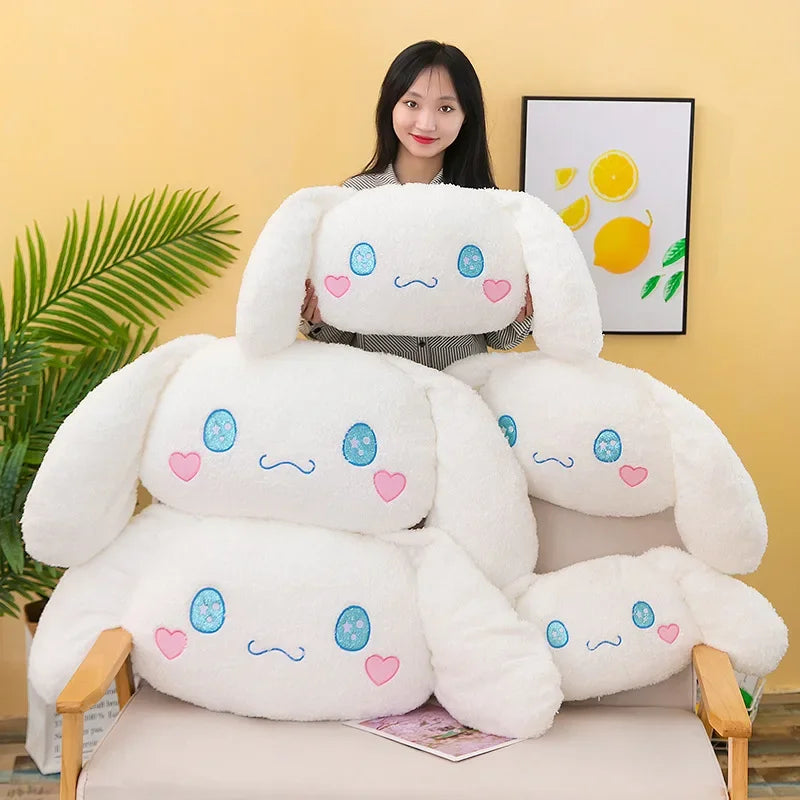 70 / 90 / 110 / 130cm cm Aoger Cinnamoroll Plush Doll – Kawaii Cartoon Stuffed Toy, Car Headrest Pillow & Back Cushion, Birthday Gift