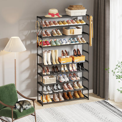 Tribesigns 10-Tier Shoe Rack Organizer – Vertical Shoe Shelf with 4 Drawer Bins, Holds 32 Pairs for Closet & Entryway