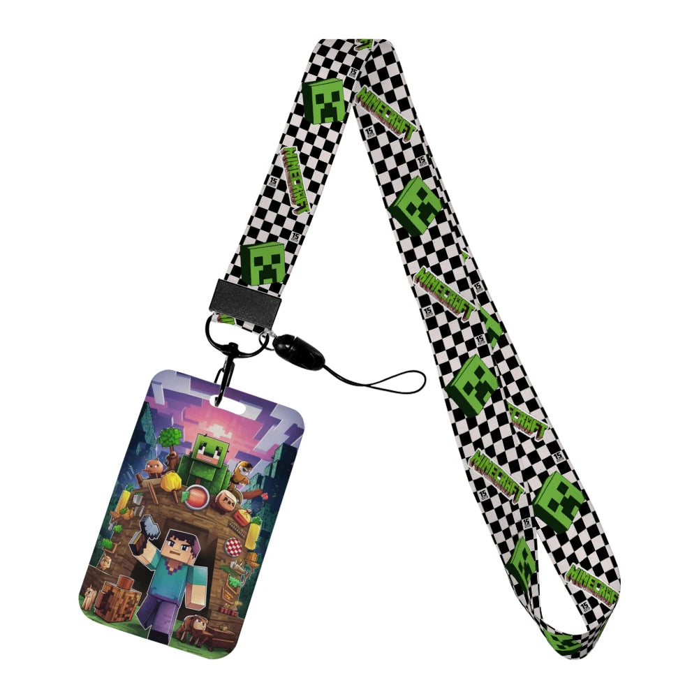 Cartoon Game Name Badge Holder Lanyard – Student ID & Credit Card Strap Gift