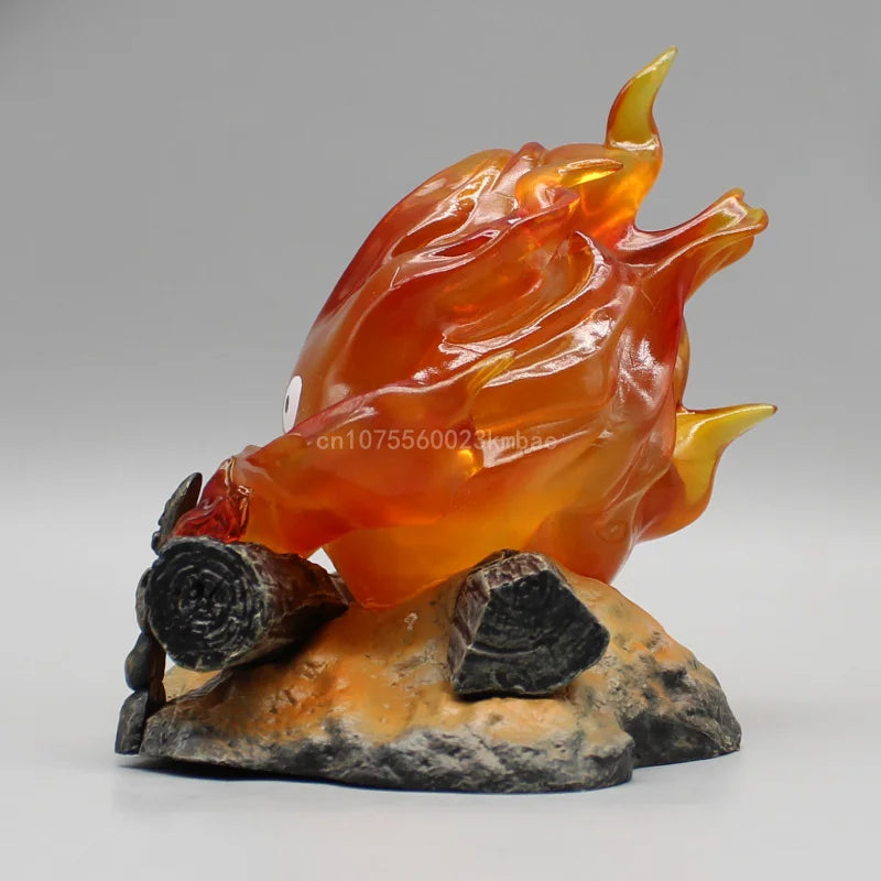 Calcifer 12cm PVC Figure – Kawaii Action Figurine with Light, Desktop Decoration & Kids Birthday Gift