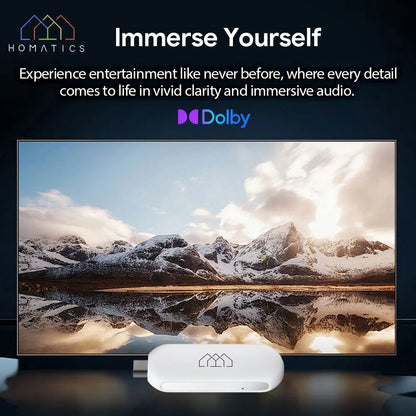 HOMATICS 4K TV Stick – Google Certified, Netflix, 2GB+32GB, Dolby Atmos, Amlogic S905Y4, WiFi Streaming Box