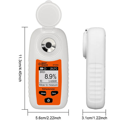 Digital LCD Brix Refractometer - 0–35% Sugar Content Meter for Fruit Juice & Beverage Testing