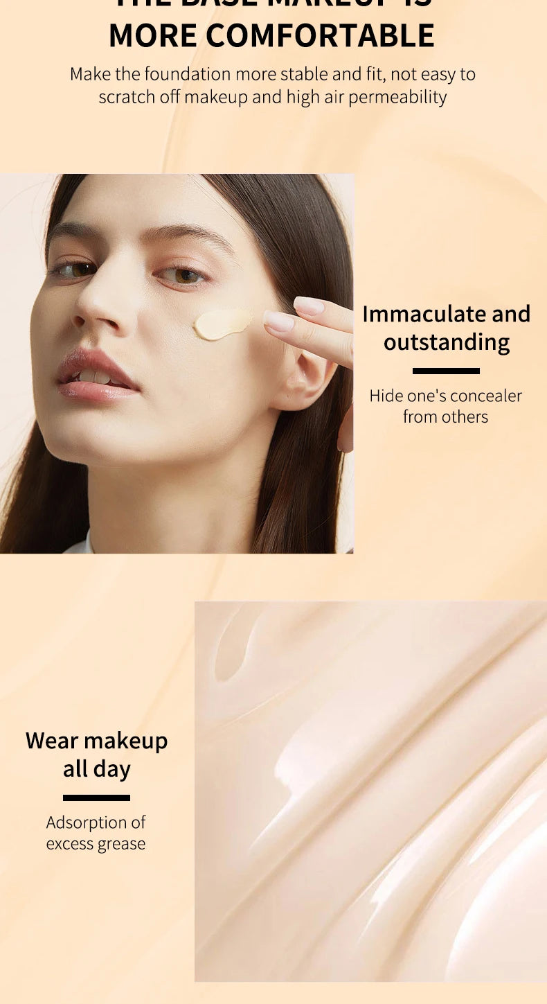 Ocheal 30g CC Cream Foundation – Waterproof Concealer, Moisturizing Sunscreen, SPF 50+, Long-Lasting Brightening Makeup Primer