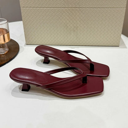 Women's Summer Clip Toe Comfort Slide Sandals – Casual Low Heel Street Style Slippers
