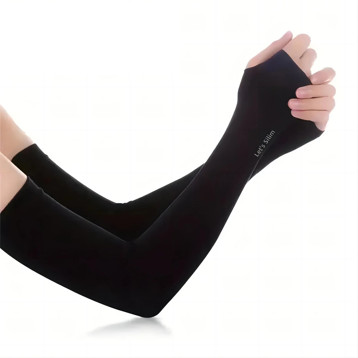 Ice Silk Sun Protection Arm Sleeves – Unisex Anti-UV Elbow Covers for Cycling, Running, Fishing & Driving Outdoors