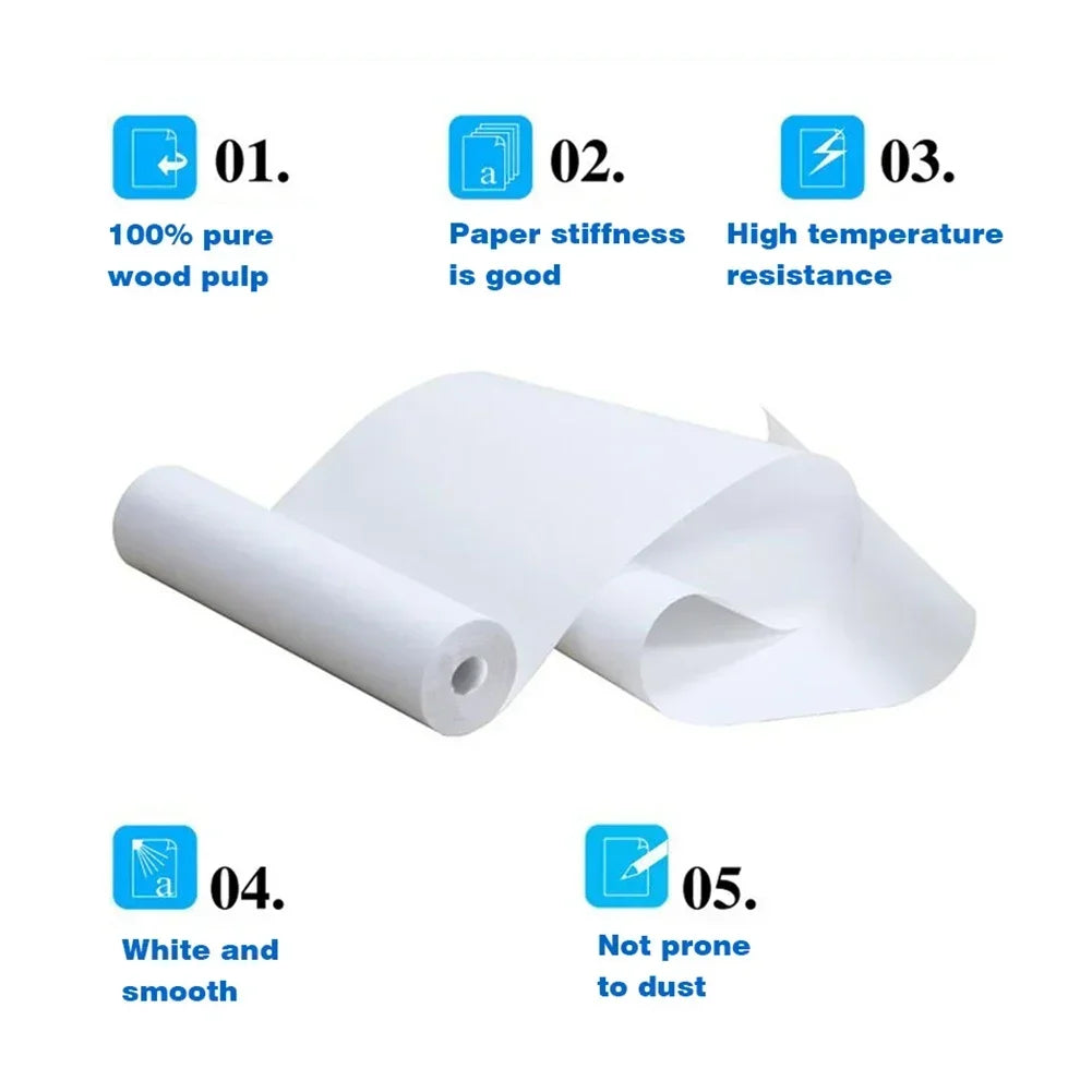 A4 Thermal Paper Roll – 210x30mm for A4 Wireless Bluetooth A40/X8 Printer