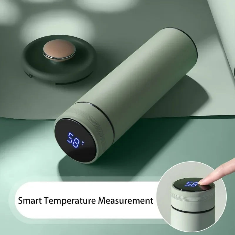 500ml Smart Water Bottle – Stainless Steel Thermos with Temperature Display, Leakproof Vacuum Flask, Coffee Cup, Milk Mug – Ideal Christmas Gift