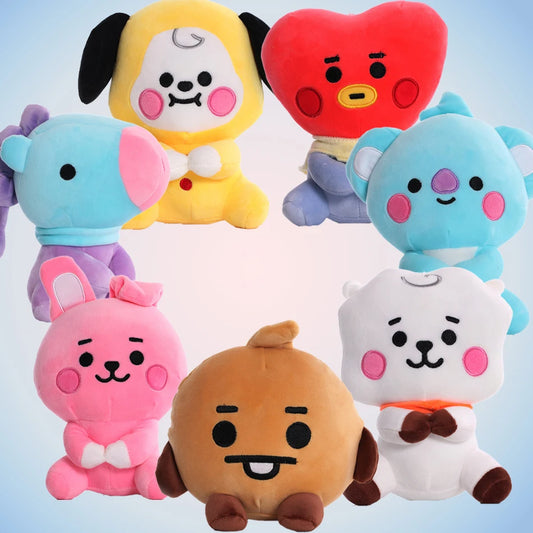 BTed 21 Plush Toys – Kawaii Mini Anime Keychain Pendant, Soft Stuffed Animal Doll Gift for Kids (12–22cm)