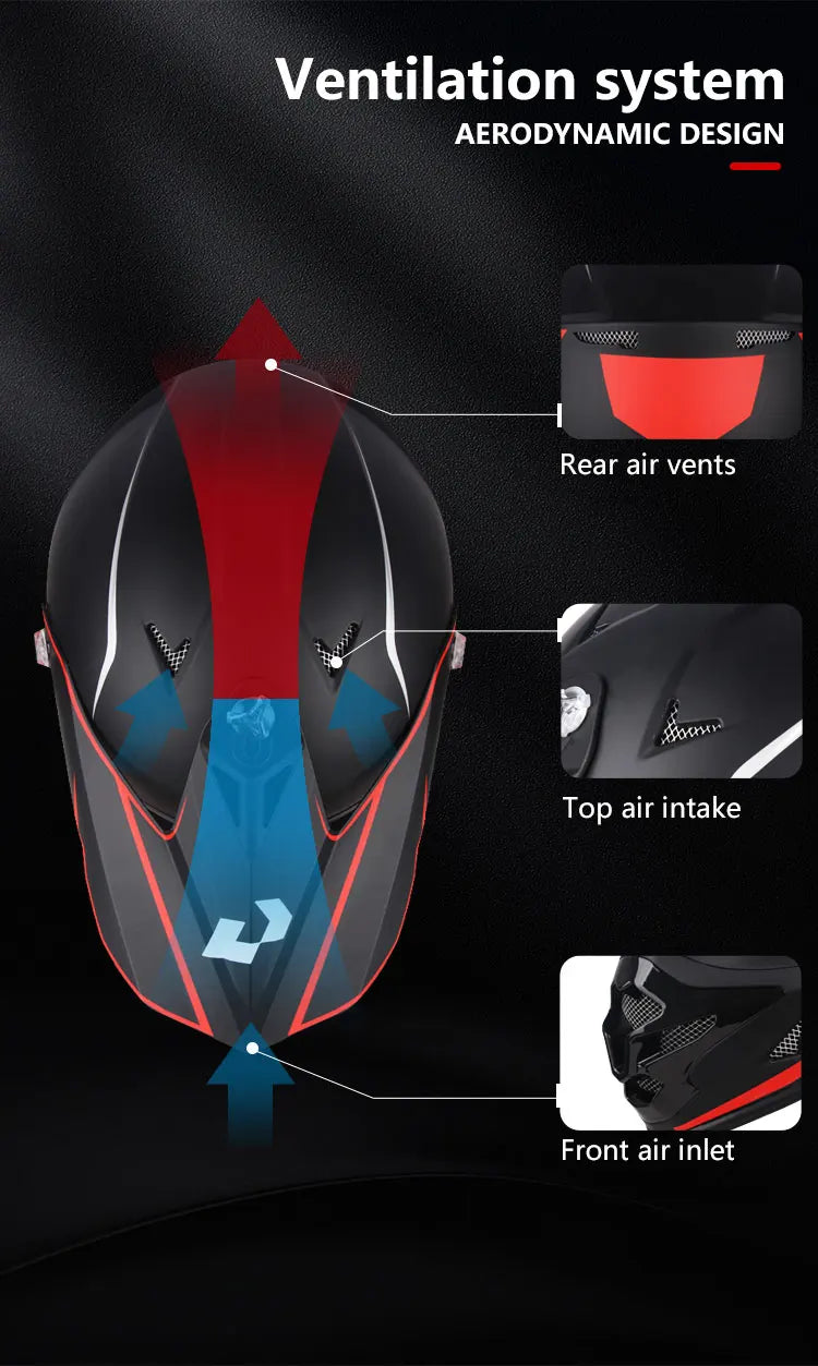 DOT Adult Motocross Helmet – Classic Off-Road Racing Casco for Men & Women, Enduro & Downhill Kask