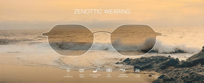 ZENOTTIC Retro Small Polygon Polarized Sunglasses — Metal UV400 Anti-Glare Shades for Men & Women, Driving & Outdoor Eyewear