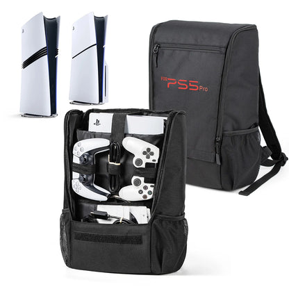 PS5 Pro & Slim Gaming Backpack — Large-Capacity Protective Travel Case for Console & Accessories