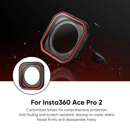 Original Insta360 Ace Pro 2 Lens Protector Cover – Anti-Fingerprint Waterproof Glass, Easy Install Leica Co-Engineered Camera Lens Guard