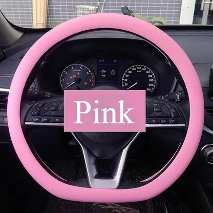 Breathable Silicone Steering Wheel Cover - Non-Slip Universal 38cm Car Wheel Protector for Summer Driving Comfort