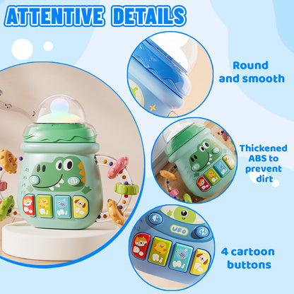 Baby Musical Teether Rattle – Soothing Vocal Music Toy with Pacifier Design for Babies 6 Months+
