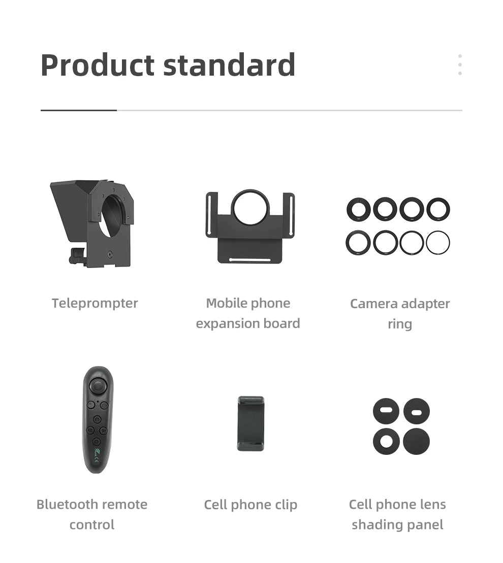 Ambitful Mini Teleprompter – Portable Phone & DSLR Recording Inscriber with Remote Control for Video