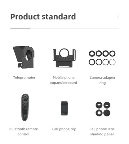 Ambitful Mini Teleprompter – Portable Phone & DSLR Recording Inscriber with Remote Control for Video