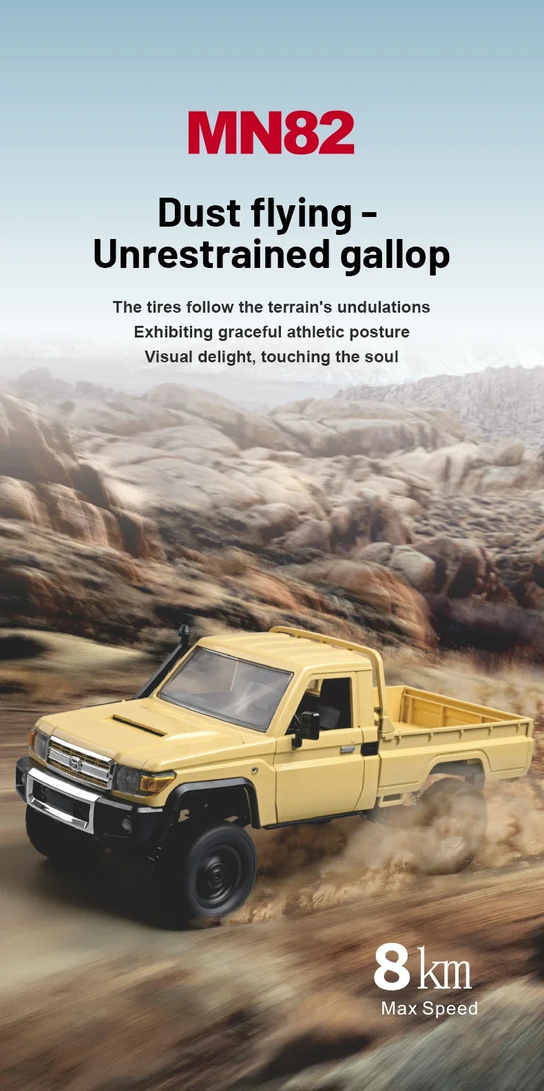 MN82 Pro RC Off-Road Vehicle — 1:12 Scale 4WD Climbing Car for Toyota LC79 Simulation