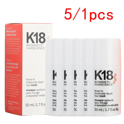 5/1pcs K18 Leave-In Molecular Keratin Repair Hair Mask – Deep Treatment to Soften & Restore Damaged Hair and Scalp