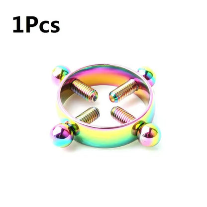 Adjustable Stainless Steel Nipple Clips - Clip-On Fake Nipple Piercing Jewelry for Women in Multiple Colors
