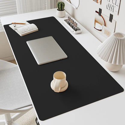 PU Leather Desk Mouse Pad – Waterproof Non-Slip Gaming & Office Keyboard Mat, Solid Color Computer Desk Mat Protector