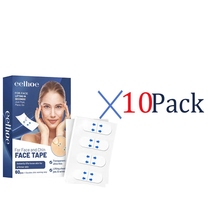 60-Piece V-Shape Face Lifting Strips – Jawline Contouring Patches for a Firmer-Looking Face and Double Chin Coverage
