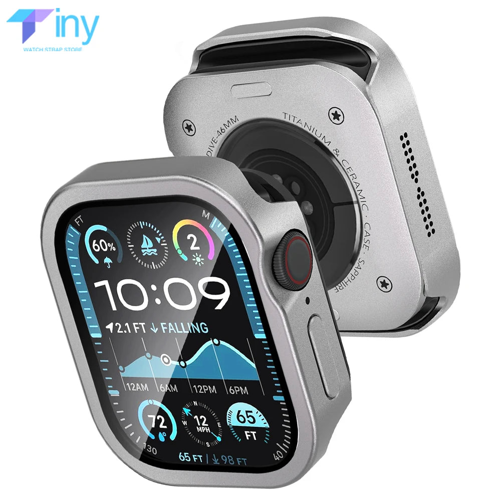 Waterproof Aluminum Alloy Case for Apple Watch Ultra 3/2 49mm – Full Coverage Metal Protective Cover for iWatch Series 11/10/9/8/7/SE3 45mm/44mm/46mm