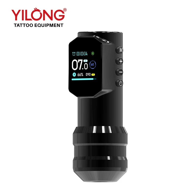 YILONG Wireless Tattoo Pen — Large Color Screen Digital Display | Permanent Makeup Tattoo Machine with 1500mAh Power Tattoo Gun