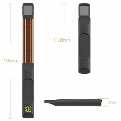 Pocket Guitar Chord Practice Tool - Portable Neck Trainer with Rotatable Chords Chart Screen for Beginners