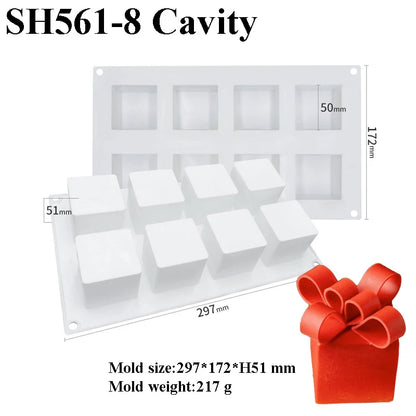 Christmas Silicone Cake Molds — Tree, Snowflake & Hat Shapes for Mousse, Chocolate & Holiday Baking