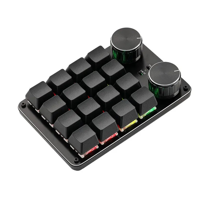 COIDEA Mini Wired RGB Keypad with Knob – Portable Macro Programming Keyboard for PS/Design Custom Controls, Gaming & Creative Work Gift Device